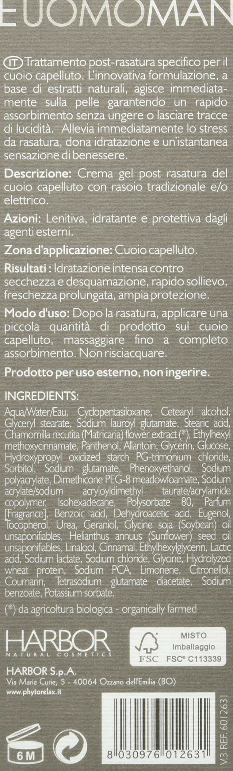Phytorelax Crema Post-Rasatura Cuoio Capelluto