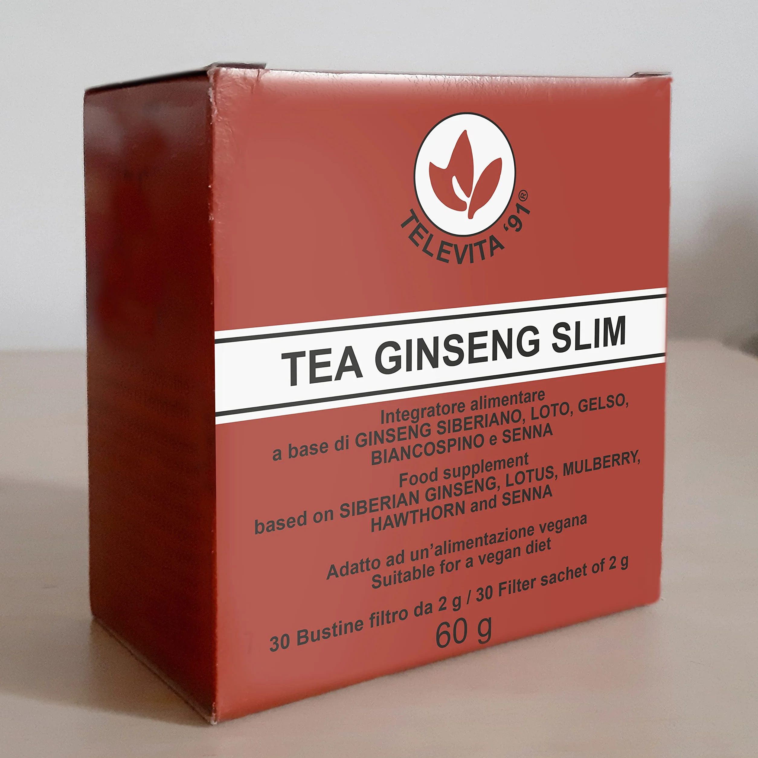 Tè anti-adiposo con Ginseng 120 bustine drenante eliminare depositi adiposi attivare intestino
