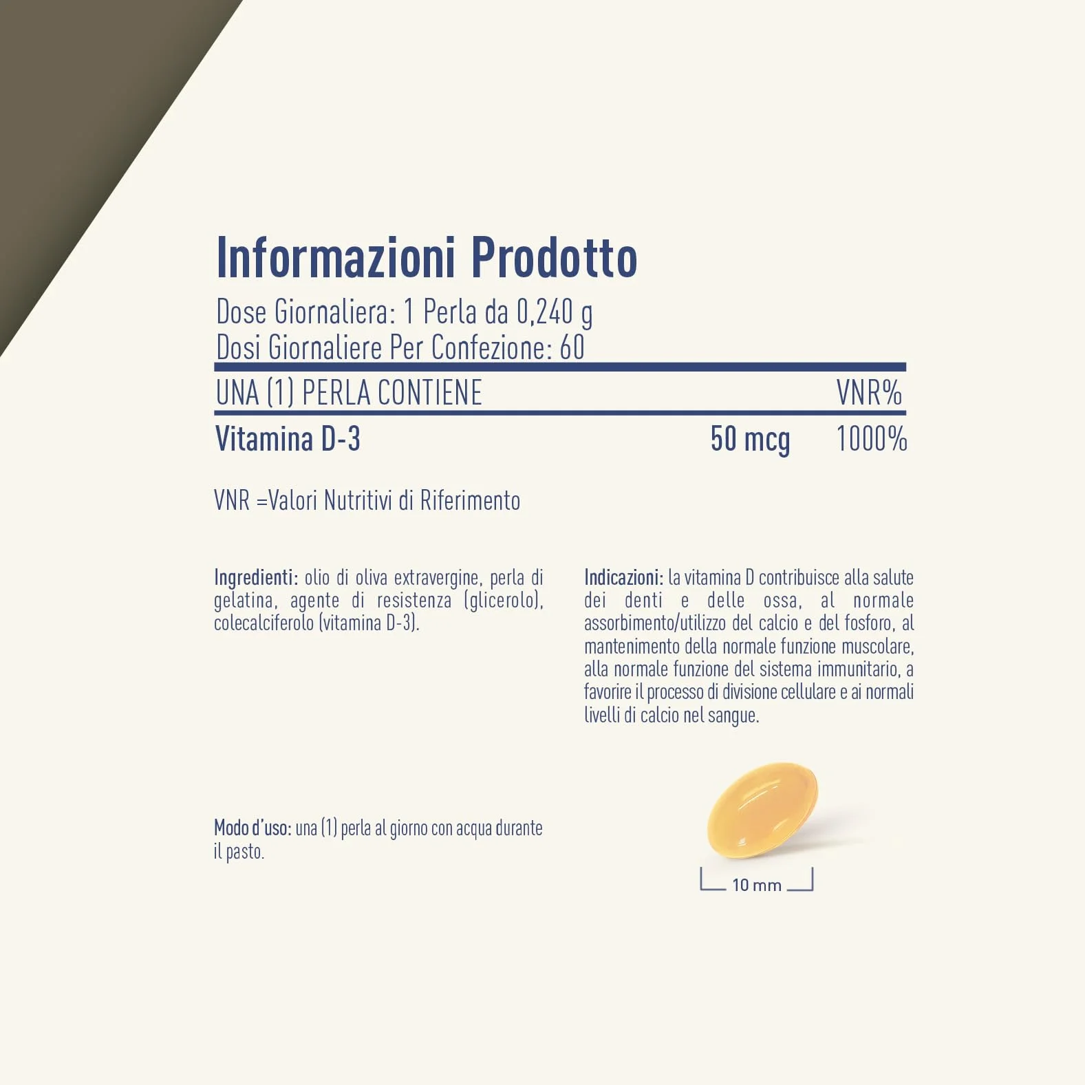 LongLife® Vitamin D 2000 | Vitamina D3 naturale in olio EVO | Alto dosaggio | Difese immunitarie, salute di ossa e denti | Metabolismo del calcio | 2 mesi di trattamento | Senza glutine e doping free