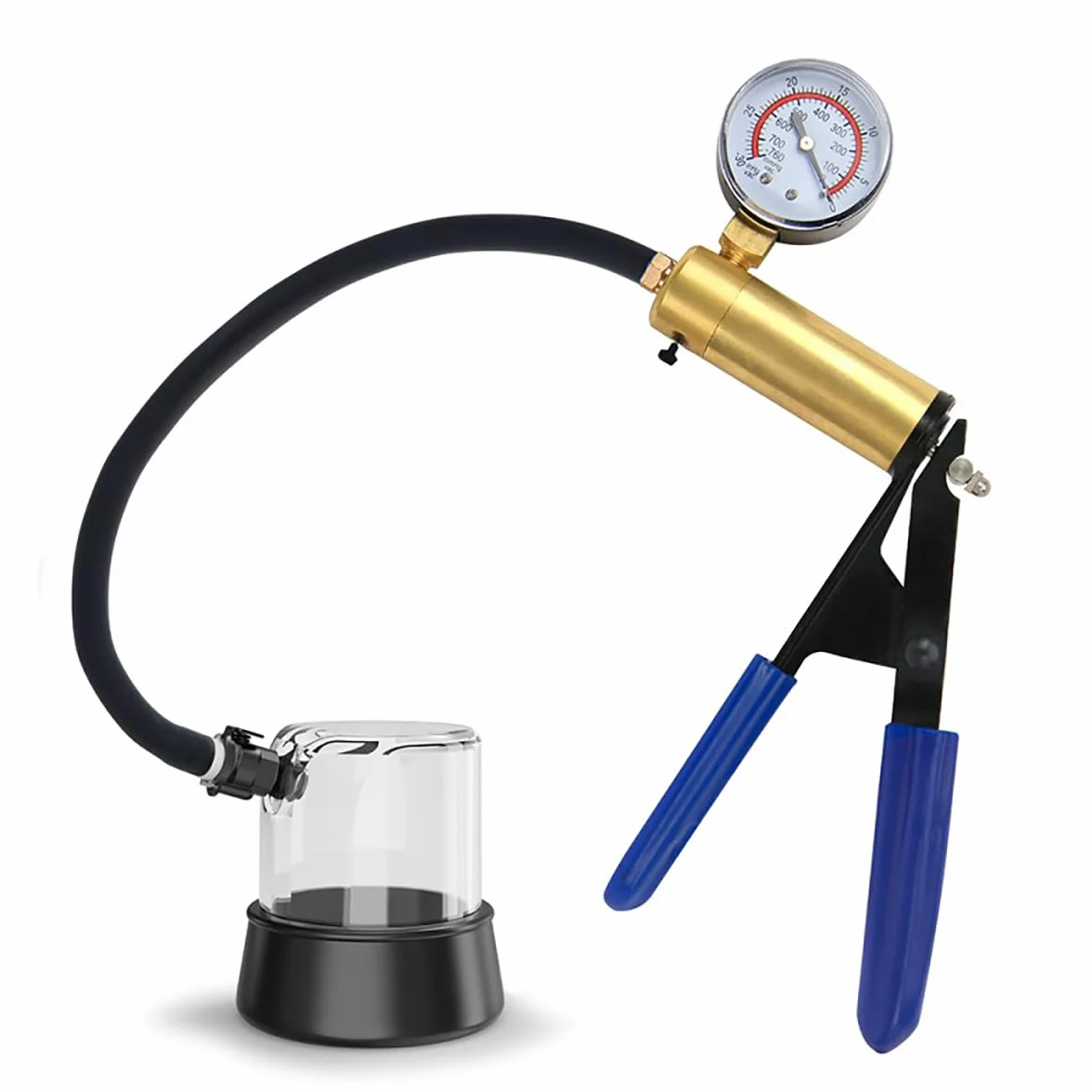 Pompa pene manuale con manometro e impugnatura ergonomica – Kit pro per allungamento del glande, tensione controllata e intensificazione dell’erezione