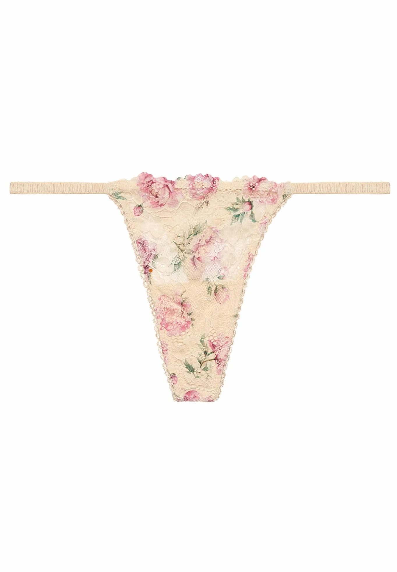 YAMAMAY Slip Perizoma Donna Ricamo Floreale 91% Poliammide 9% Elastan