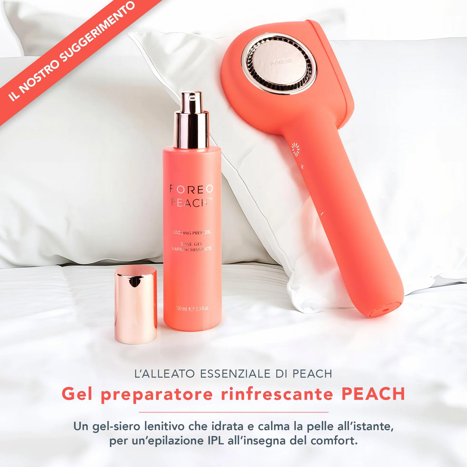 FOREO PEACH 2 Pro Max epilatore luce pulsata, depilatore corpo donna, uomo. Depilazione uomo, donna con epilazione IPL avanzata per viso, corpo. Pelle liscia, risultati duraturi
