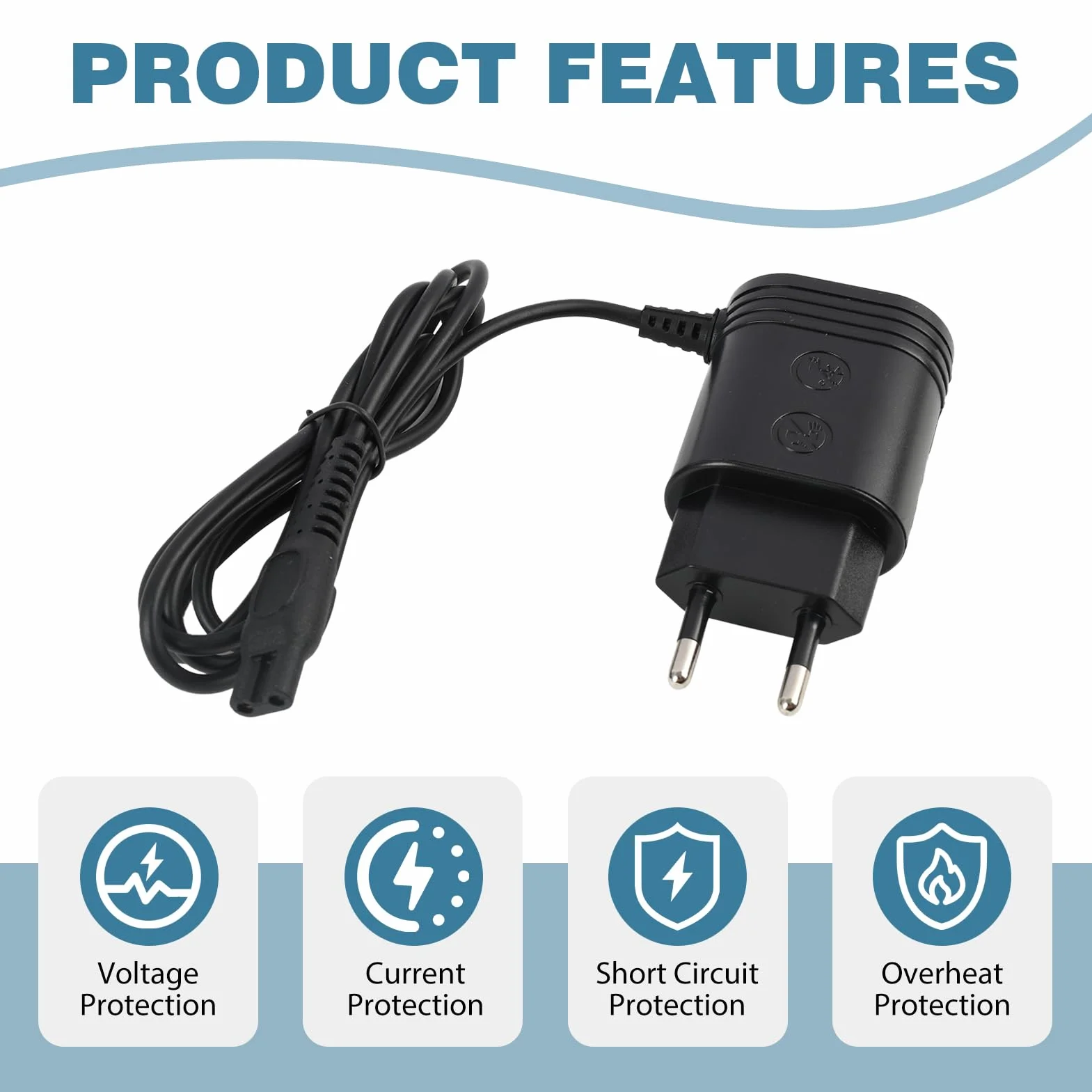 Adattatore per rasoio 15V compatibile Philips Series 3000 5000 7000 9000 QP6510 QP6520 MG7745 MG7730 MG7720