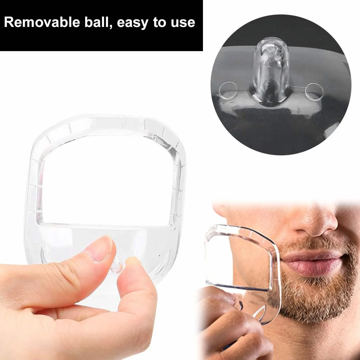 Modelli per Styling Barba Trasparenti, Pizzetto Modello da Barba, Modello per lo Styling Della Barba, Modelli da Barba da Uomo, 5 Diverse Dimensioni, per Uomo Rifinitura, Styling Barba