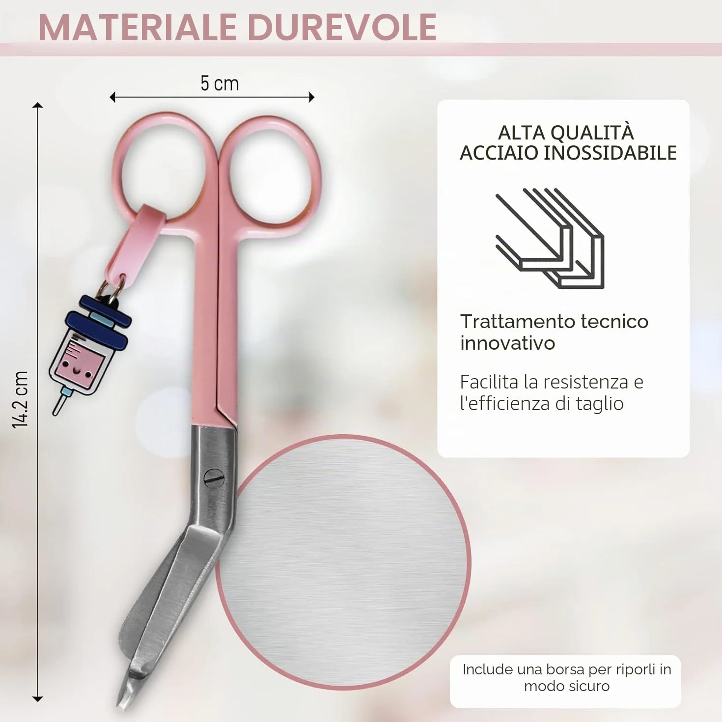 Forbici Infermiere in Acciaio Inossidabile - Accessori per Lavoro