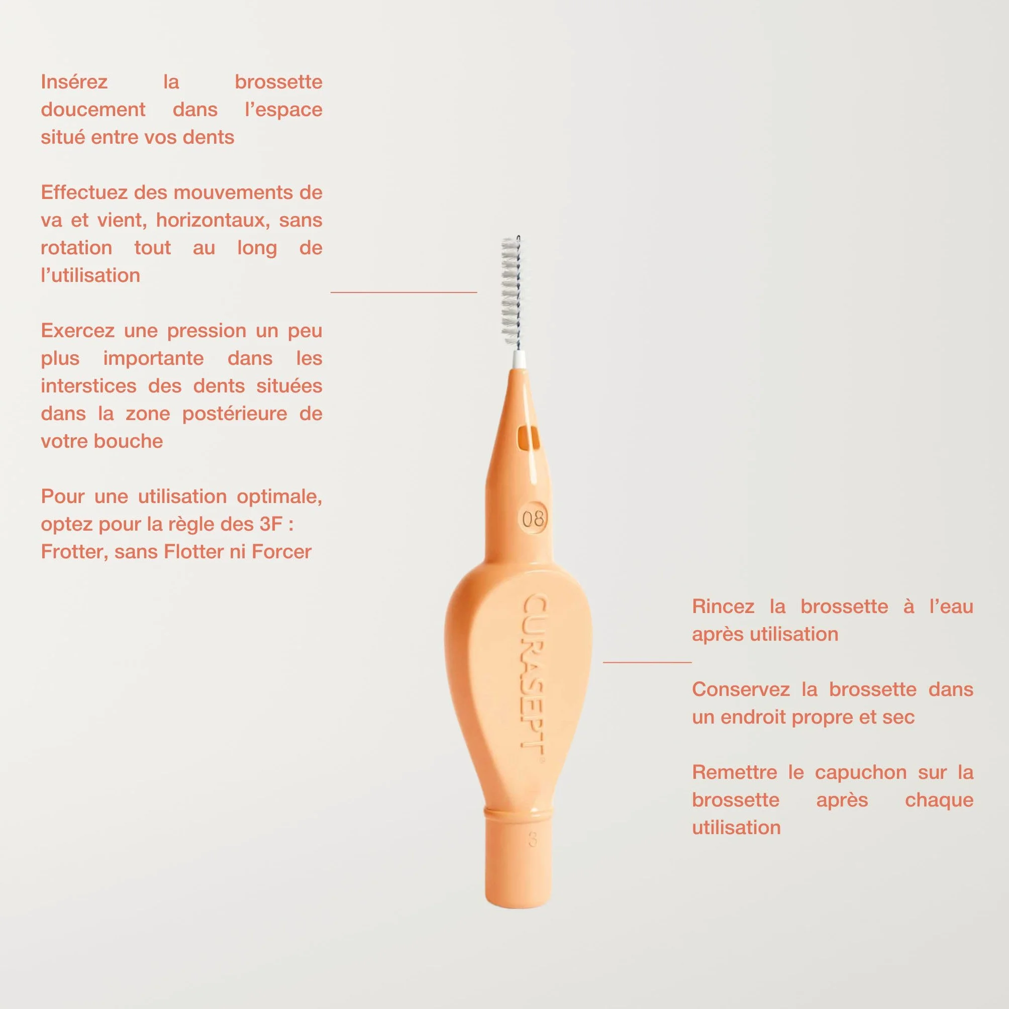 CURASEPT Scovolini Dentali Originali Proxi P08 0,8 mm Arancio 6 pz