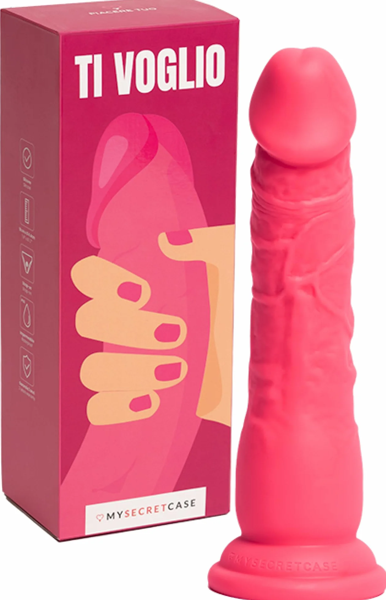 MySecretCase Fallo Realistico 19cm Sexytoysys Donna Squirting Dildo Realistico Dildo con Ventosa Potente Ideale per Strapon Anale e Piacere Hands-Free Pene di Gomma Morbido Versatili per Tutti