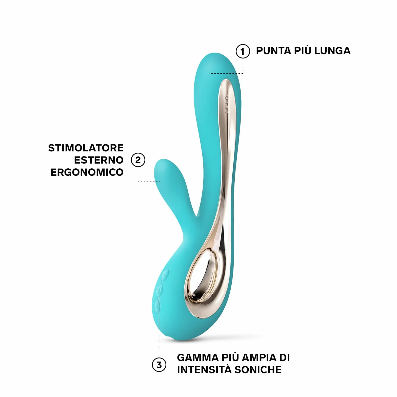 LELO SORAYA 2 Vibratore Rabbit per il Punto G e il Clitoride, Impermeabile e Wireless, Vibratore Donna con Stimolatore Clitorideo Femminile, Sex Toys per Donne, Vibratori Femminili, Aqua