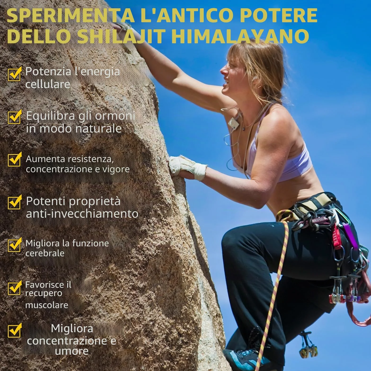 Shilajit - Orsetti gommosi 3000 mg, puro Himalaya Shilajit oro, oltre 85 oligoelementi, supporta il livello di energia, il sistema immunitario (1)