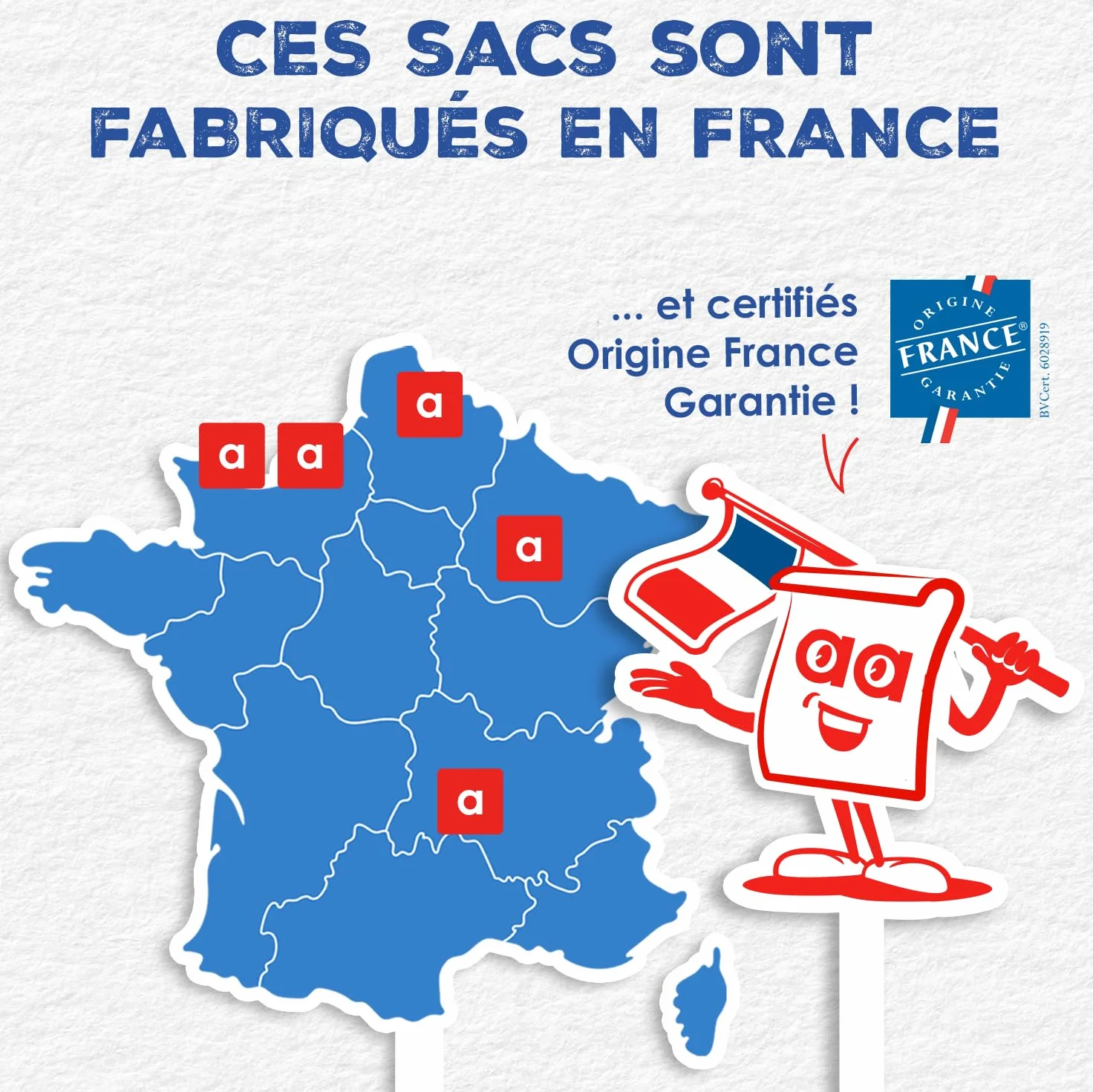 Alfapac - Set di 15 sacchetti per congelazione, materiale di origine vegetale, formato XXL, prodotto in Francia, 42 x 70 cm