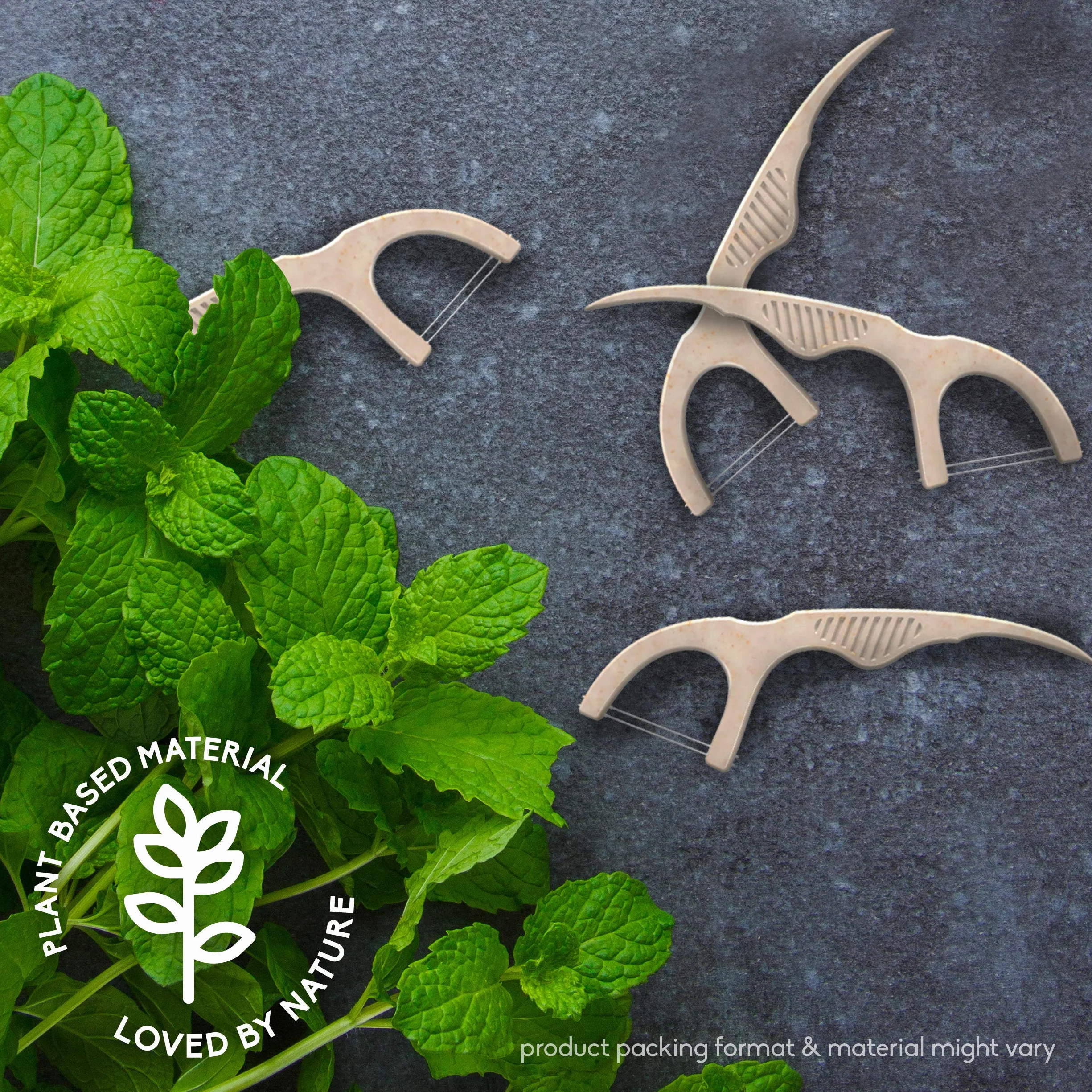 The Humble Co. Filo Interdentale A Base Vegetale | Menta Fresca | Ecologico, Vegan per la tua Cura Orale Quotidiana, Dentista Approvato - Rimuove la placca e dona una sensazione fresca (4 x 50p)