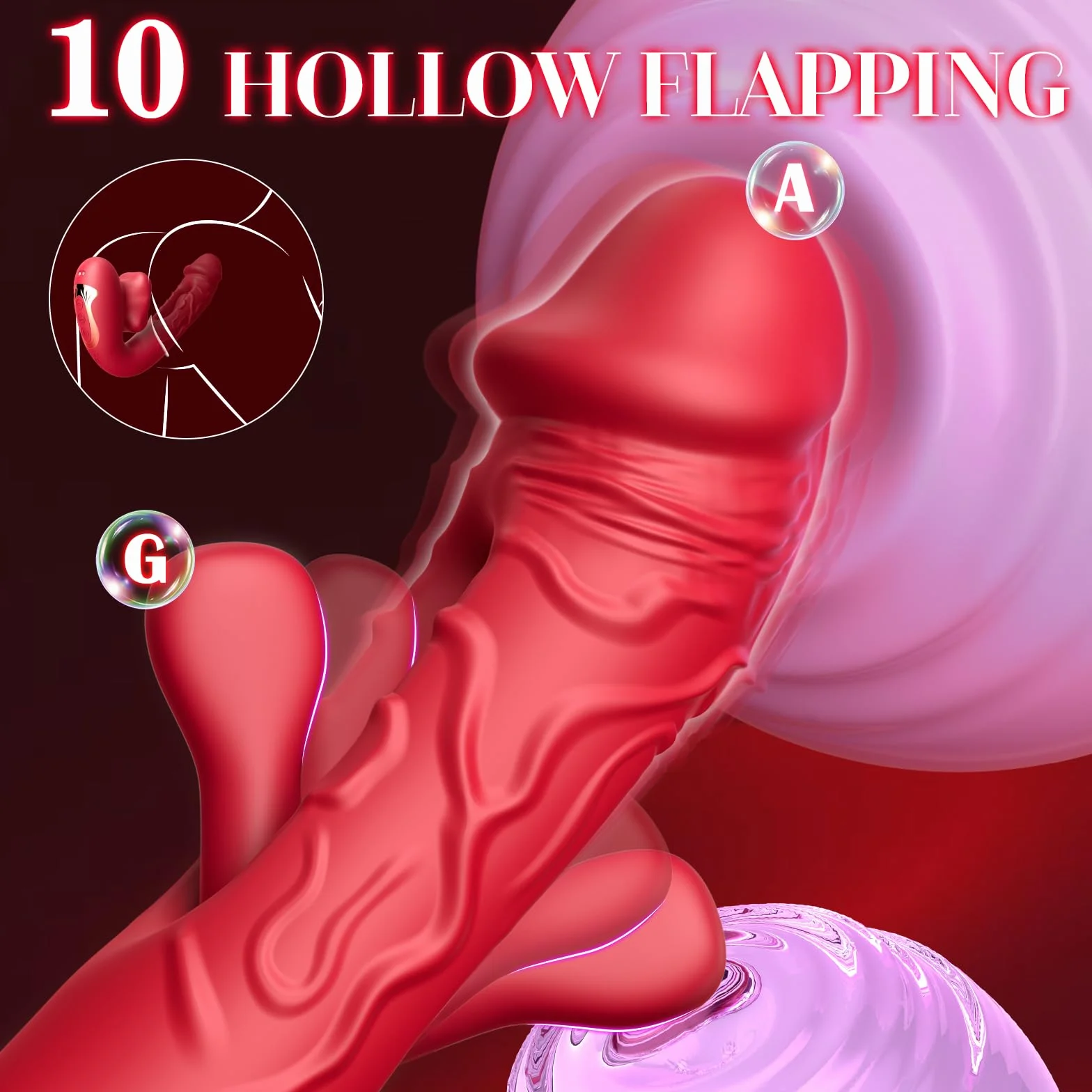 Vibratoreper Donna Professionale Sex toys - Vibratore Clitoride Dildo Vibratore Con 10 Modalità Sbattere & Vibrare & Leccare & Mordere,Lingua Vibrante Vibratore Anale Sexytoysys Donna Coppia