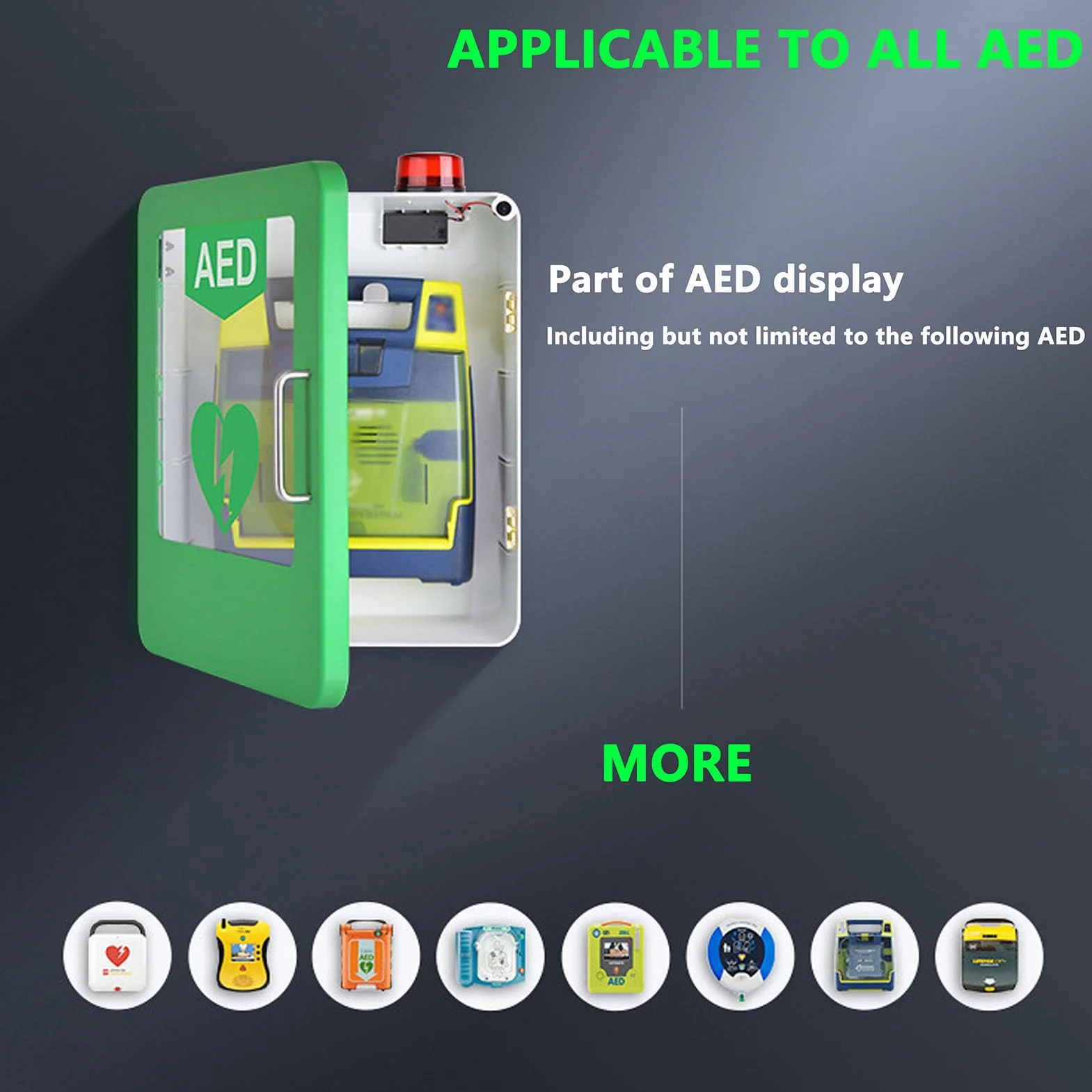 Mobile di stoccaggio defibrillatore AED a parete, scatola di allarme, armadietto pronto soccorso 45x35 Rosso