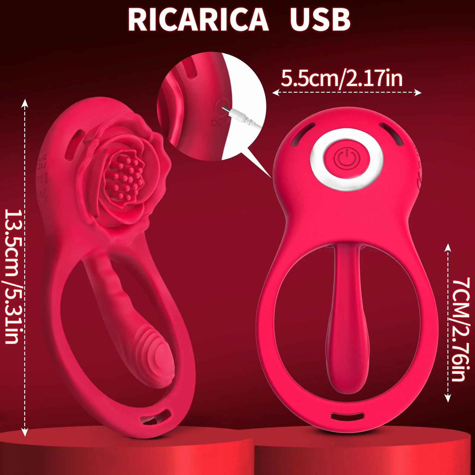 Vibratoreper Donna Professionale Clotoride con App 9 Modalità Vibratore Telecomando Wireless Sexytoysys Donna Coppia Sex Toys Stimolatore per Clitoride Punto G Squirting Vibratoriper Donne (Red)