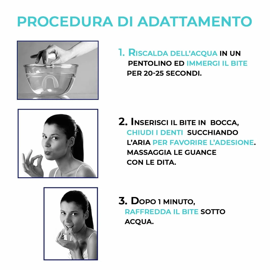Doctor Bite Pro Bite Dentale Automodellante per Bruxismo, Dispositivo Medico CE, Protezione Denti Notte, Made in Italy