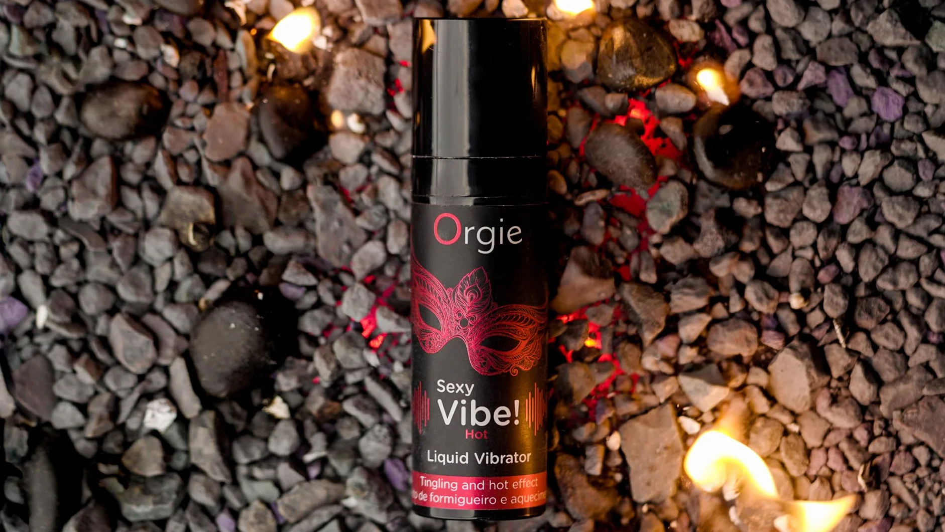 Orgie Sexy Vibe Hot Kissable Arousal Gel - Effetto formicolio e riscaldamento al gusto di fragola - 15 ml