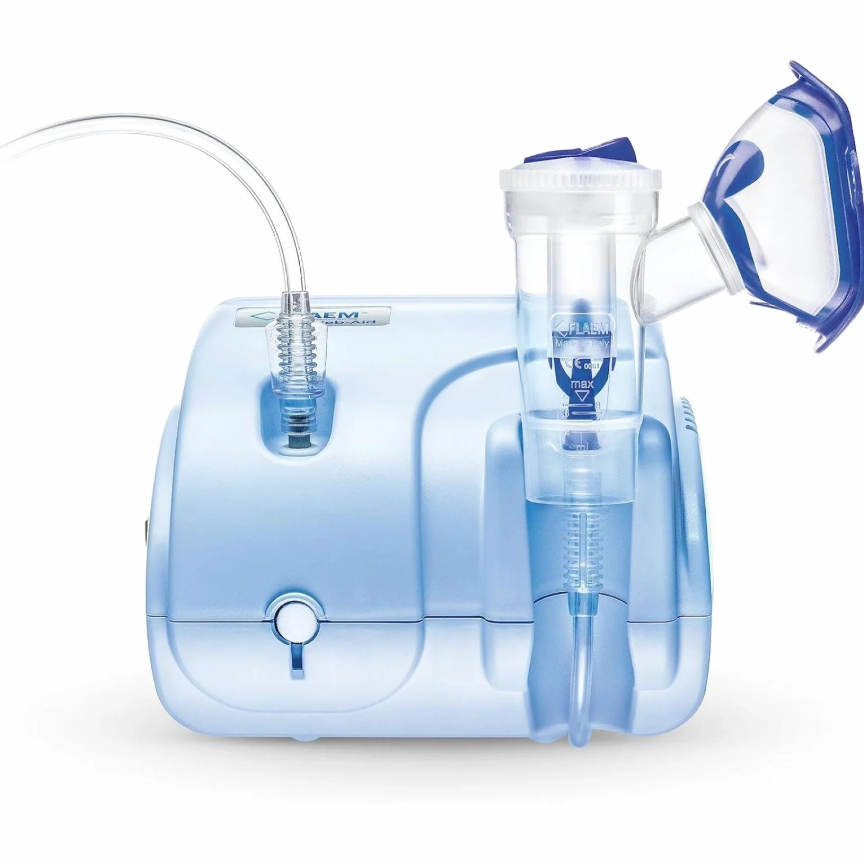 Flaem, Neb-Aid, Aerosol Compatto per le Basse Vie Respiratorie, Macchina Aerosol Adulti e Bambini Certificata con Mascherine Soft Touch e Filtro dell’Aria, Made in Italy