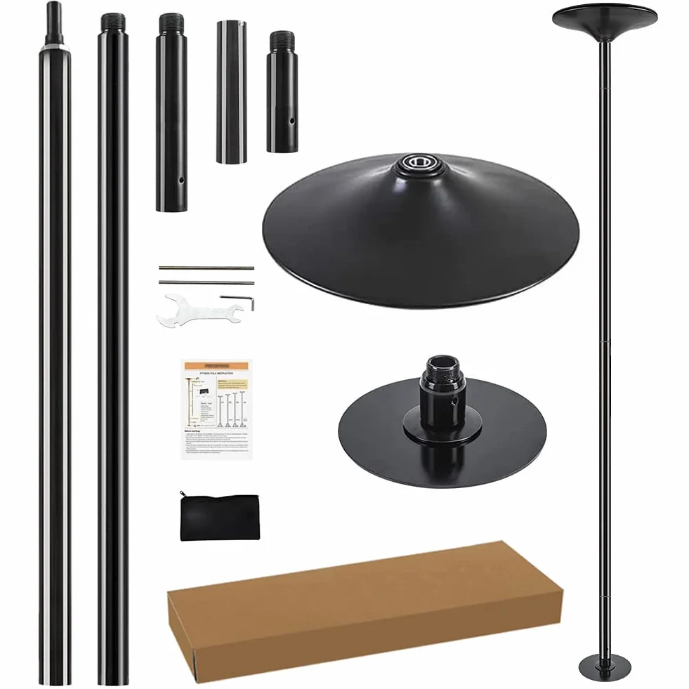 Set bastoni da ballo regolabili 45 mm 360° 200 kg nero CE
