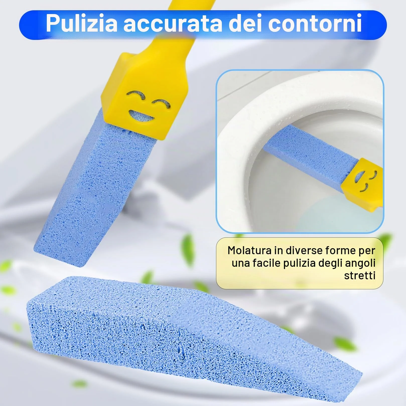 10 Pz Pietra Pomice per WC, Blocco Pietra Pulente Spazzole Bastone Naturale, Cleaning Block WC con 2 Maniglie per Pulizia di Piscine Bagno Cucina e Pumice Stone Cura dei Piedi