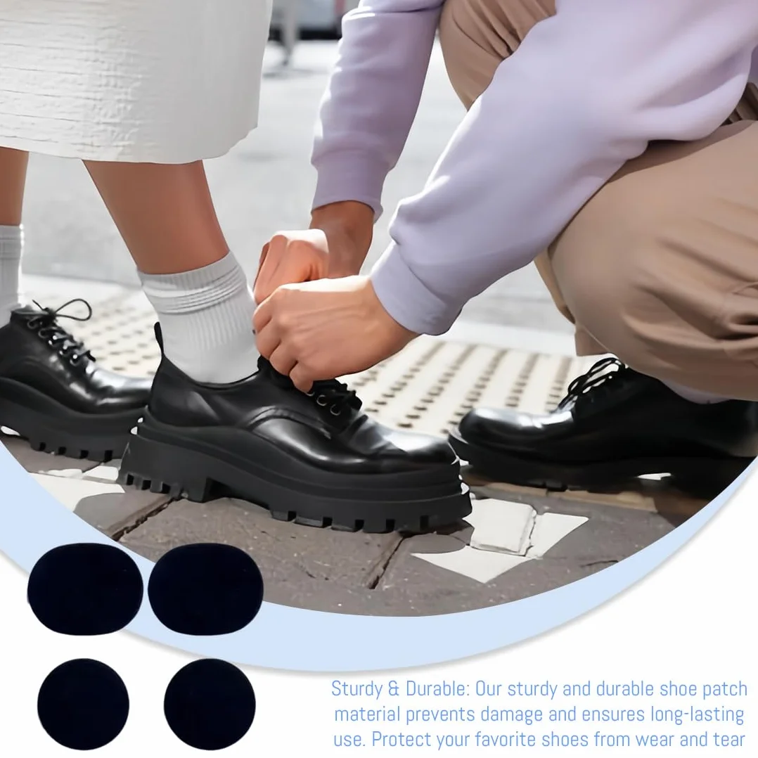 Toppa per Riparazione Scarpe, 12 pezzi toppe adesive ripara buchi scarpe - punta e tallone sneakers tacchi alti