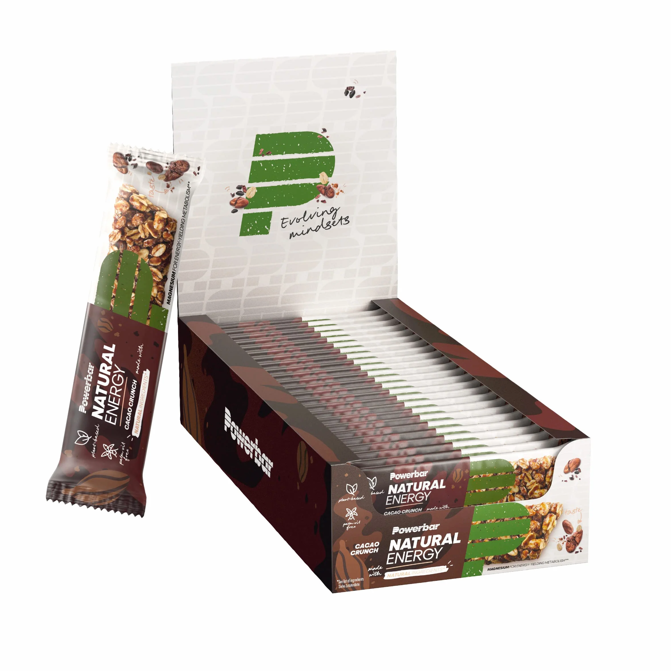 PowerBar Natural Energy Cereal Cacao Crunch 24x40g - Barrette Energetiche Carboidrati Vegetali Magnesio