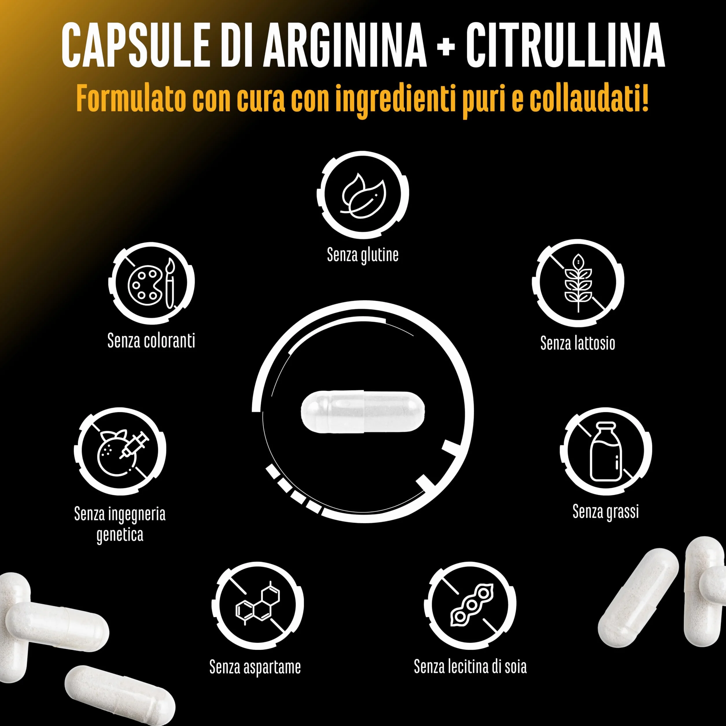 L-arginina + L-citrullina - 320 capsule - 1100 mg per capsula - Ultra Caps ad alto dosaggio con arginina base e citrullina nel rapporto 1:1 - Combinazione di aminoacidi di alta qualità