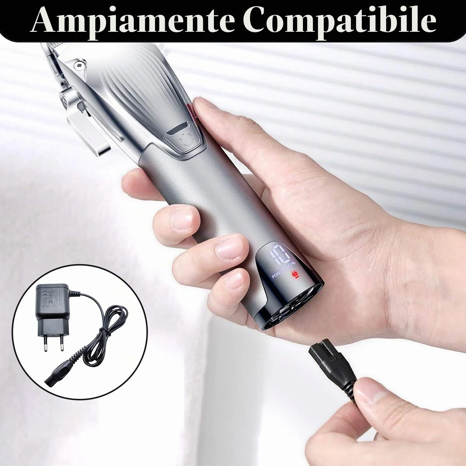 Caricabatteria compatibile Philips OneBlade 15V UE HQ8505 S5000 HQ6070 S9000