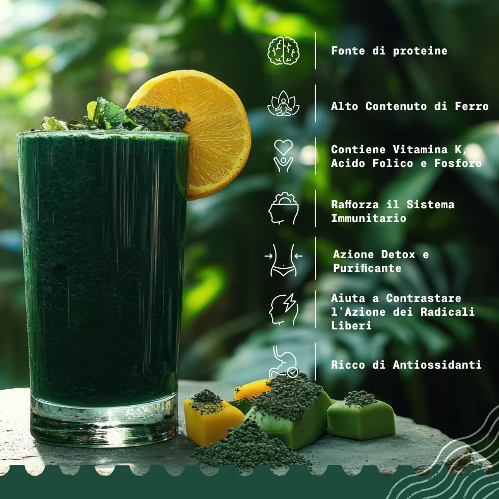 NaturaleBio Alga Spirulina Biologica in Polvere 200g Bio Pura