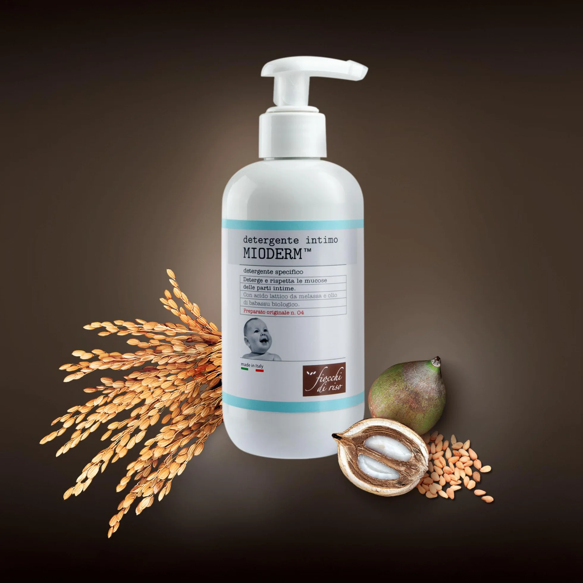 MIODERM Fiocchi di Riso Detergente Intimo Bipacco 240ml x2