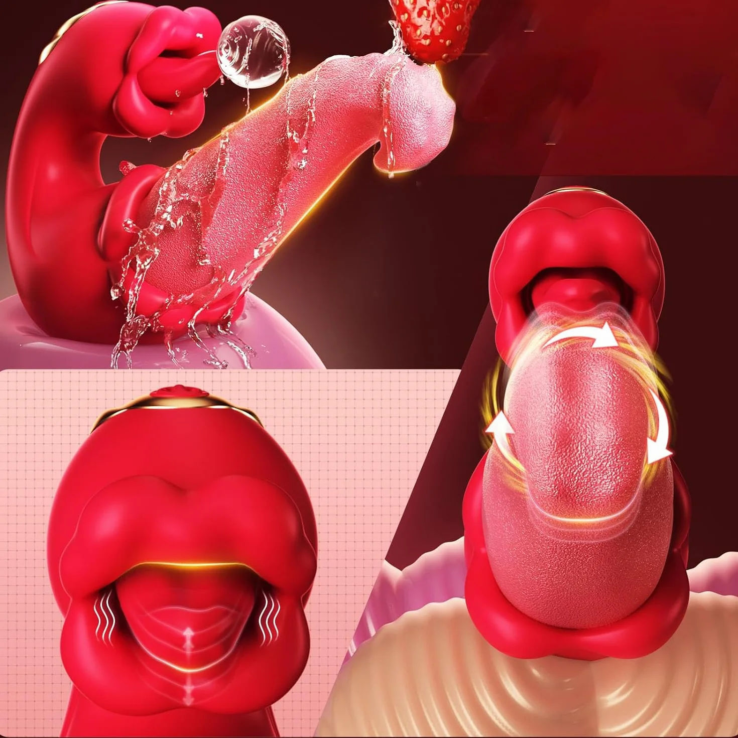 Vibratoreper Donna Professionale Wireless Sexytoysys Coppia Dildo Realistico Succhia Clitoride Vibratore per Uomo Ovetto Vibrante Donna Telecomando Sex Toys Vibratori Sexytoys Uomo 10 Modalità, W134