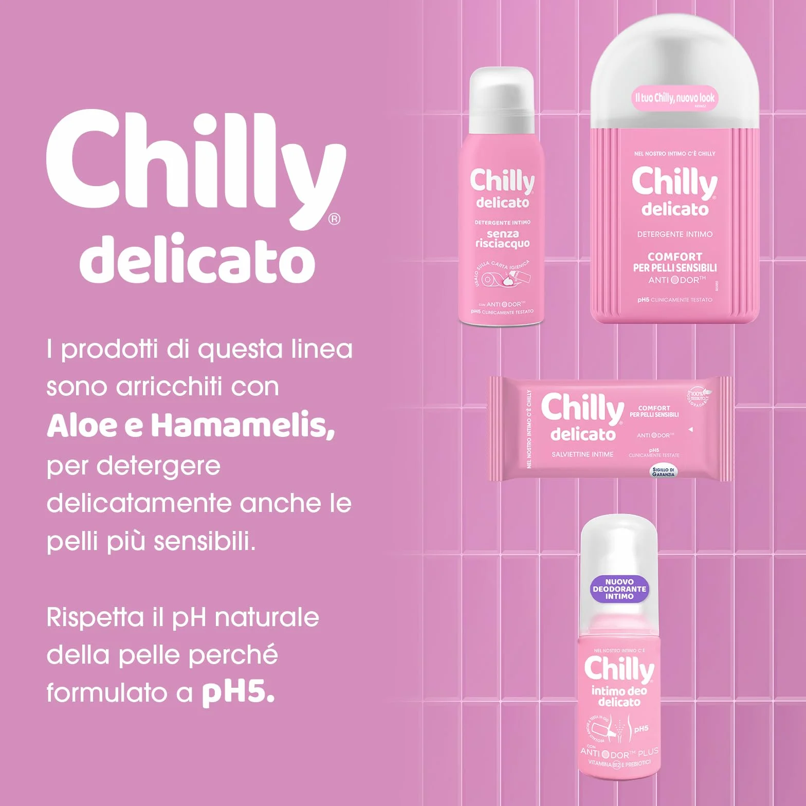 Chilly Detergente Intimo Delicato PH 5 4x300 ml