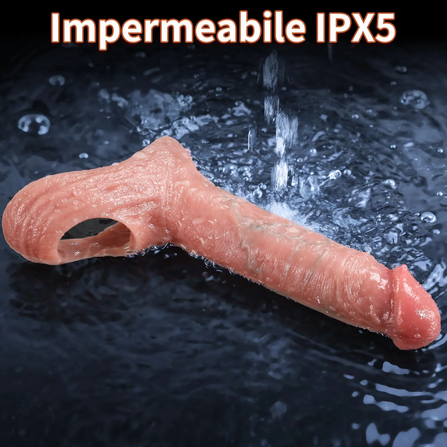 Sex Toys Coppie Guaina Pene Vibratore-2,6''Masturbtore per Uomini Prolunghe per il Pene Ritardare L'eiaculazione Precoce e Aumenta la Potenza per L'erezione,Sex toy con Anello Vibrante per il Pene
