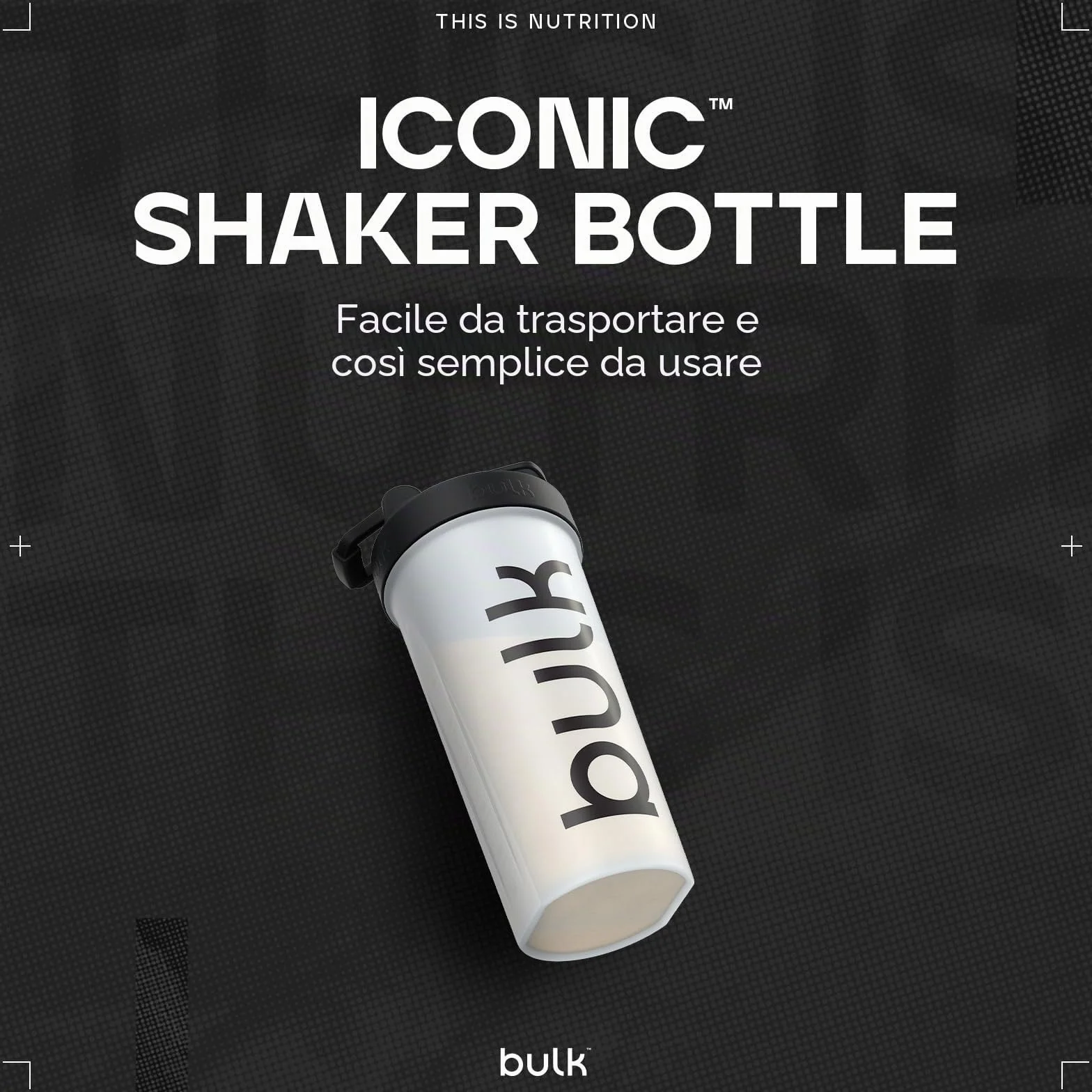 Bottiglia Bulk Iconic Shaker, con sfera di miscelazione in filo metallico, trasparente, 750 ml (confezione da 1)