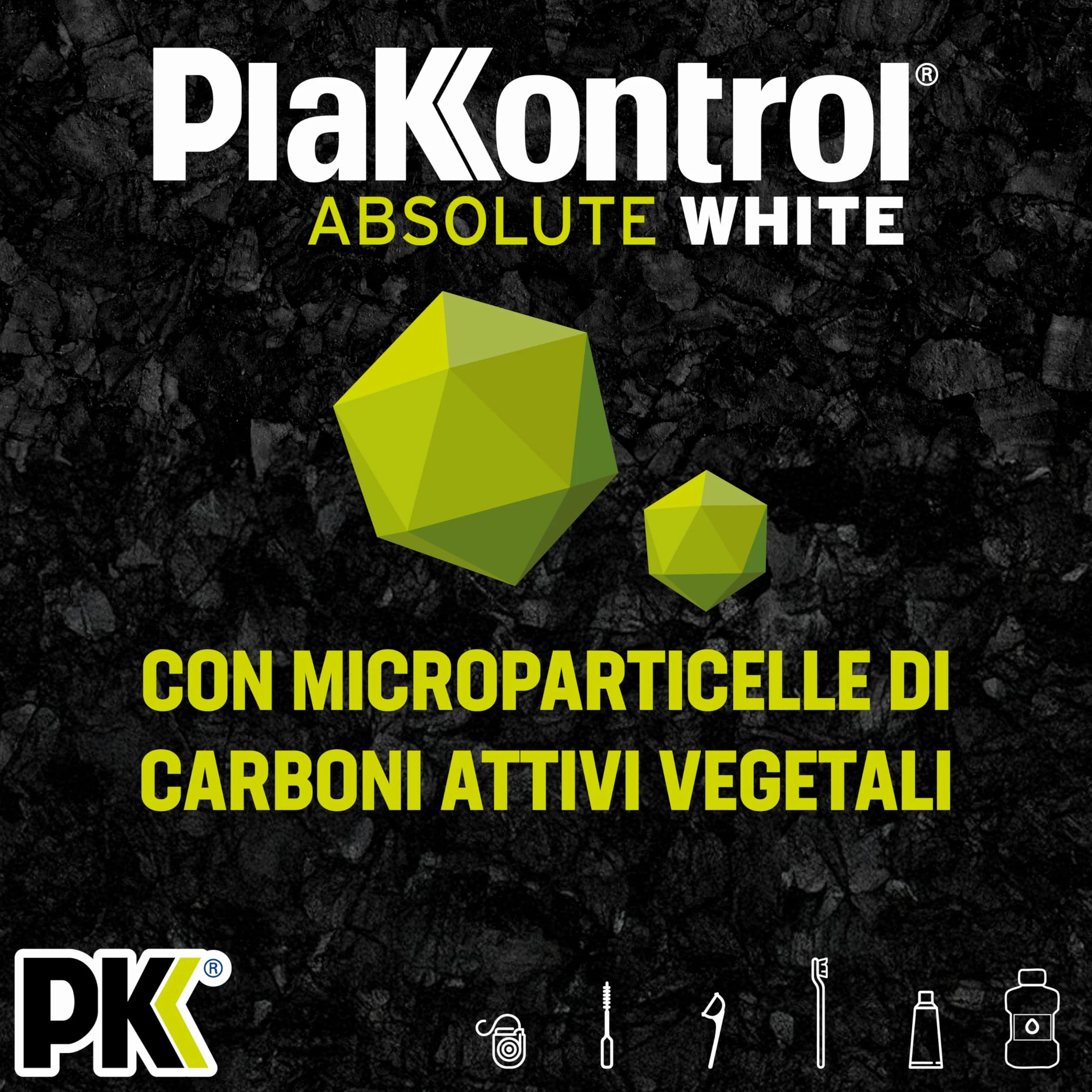 Plakkontrol® Absolute White Instant Floss Carbon Expanding, archetti interdentali ad azione sbiancante con microparticelle di carboni attivi vegetali - 30 pz – peso confezione: ℮ 30 g