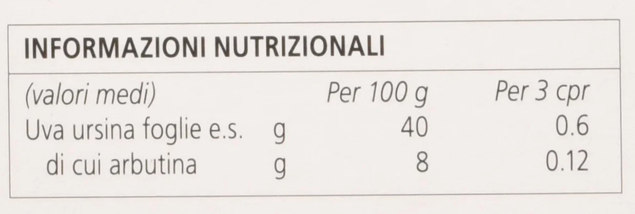 Pharmalife Research Uva Ursina 100% Integratore Alimentare 60 Compresse