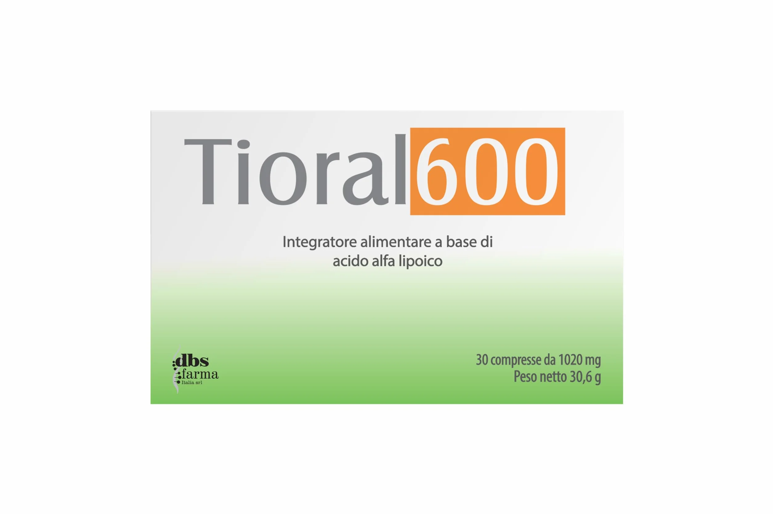 TIORAL 600 Acido Alfa Lipoico 600 mg Integratore 30 Compresse Made in Italy