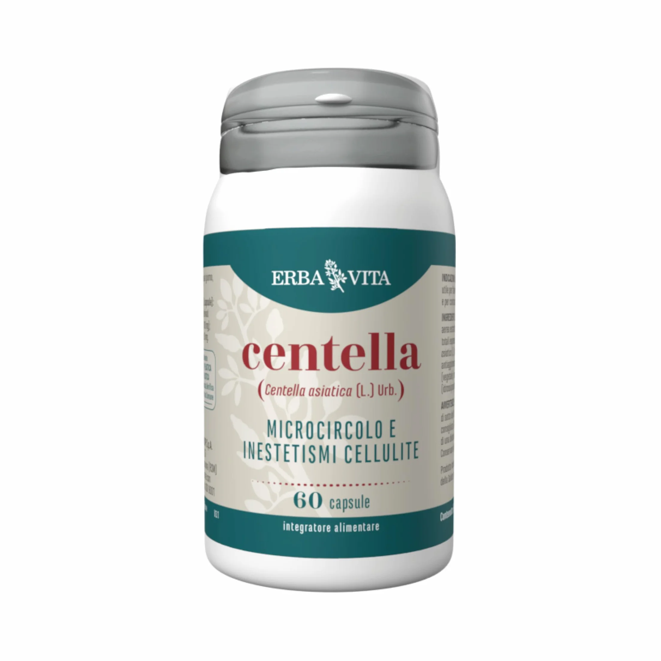 ERBA VITA Integratore Alimentare Centella 60 Capsule Microcircolo Cellulite