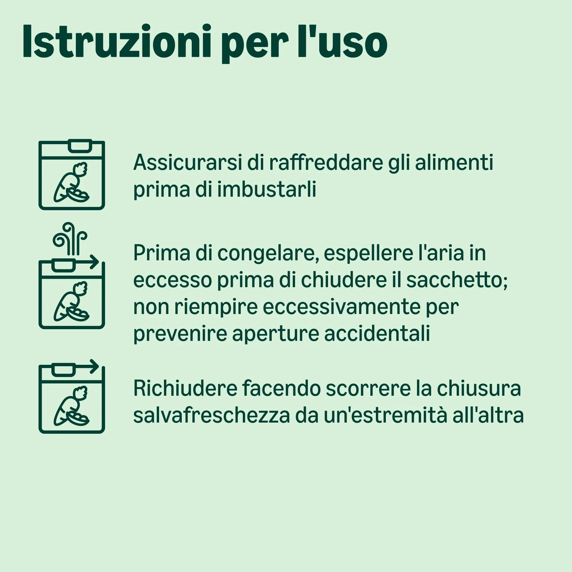 Sacchetti Cerniera per Congelatore in Plastica, 3 Litri, 15 Pezzi