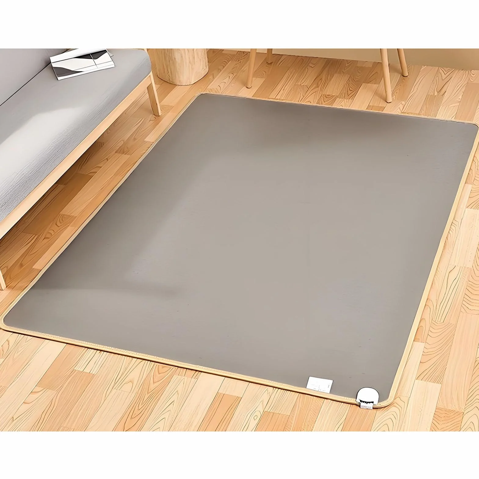 Tappeti Riscaldati,Tappeto Riscaldante per Pavimento,Riscaldamento a Temperatura Costante,Temperatura Regolabile,PVC Riscaldamento Elettrico a Pavimento Camper 100×100cm
