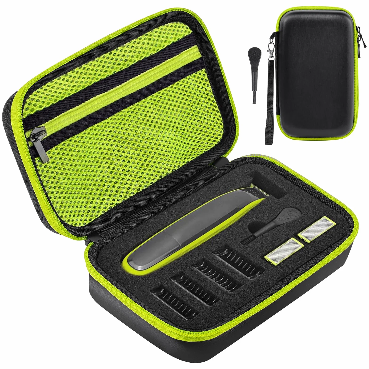 Custodia per Philips O Blade QP2520 QP2530 QP2620 QP2630 QP6550 Borsa Rigida in EVA da Viaggio Verde