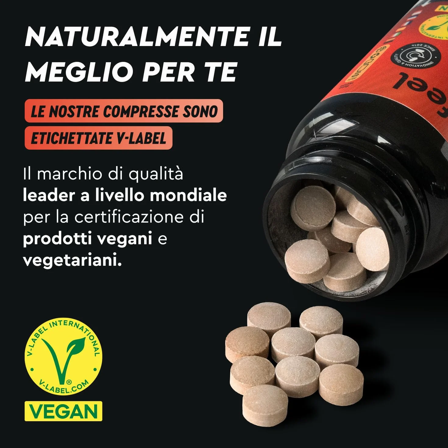 Caffeina + L-Teanina ad alto Dosaggio - 150 Compresse con 200mg di Caggenia + 200mg di L-Teanina da Estratto di Tè verde per dose giornaliera - 100% vegano e testato in Laboratorio