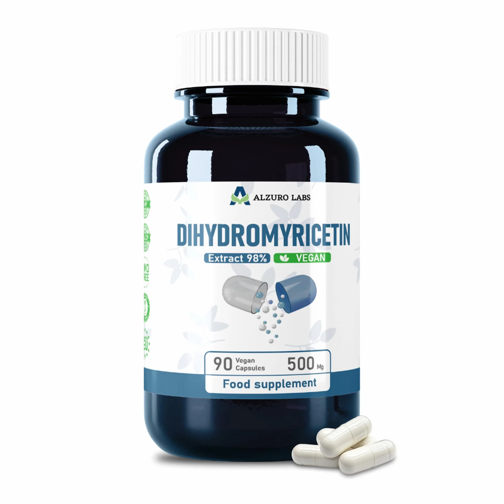 Diidromiricetina (DHM) 500 mg 90 Capsule Vegane Integratore Botanico 100:1