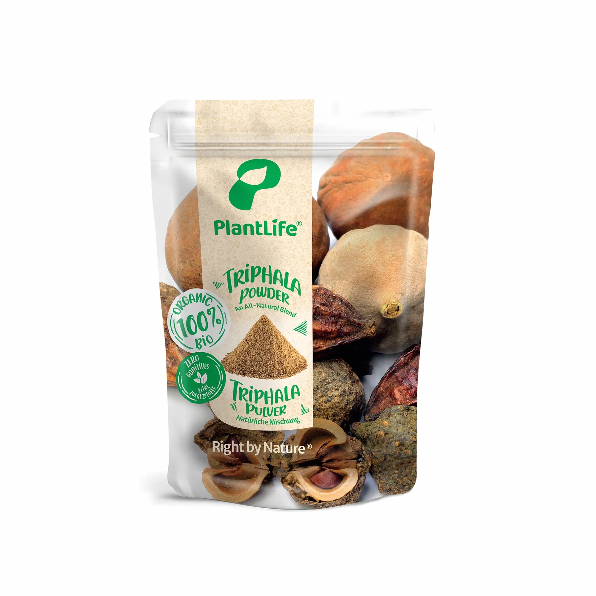 PlantLife BIO Triphala Polvere 700g - Pura Polvere Ayurveda - Vegano - 100% Riciclabile