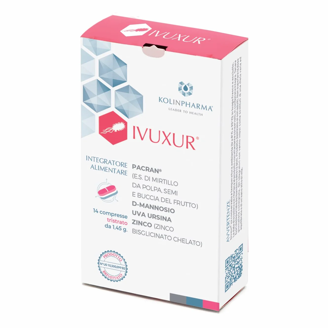 KOLINPHARMA® IVUXUR® 14 compresse - L’integratore alimentare per il benessere delle vie urinarie