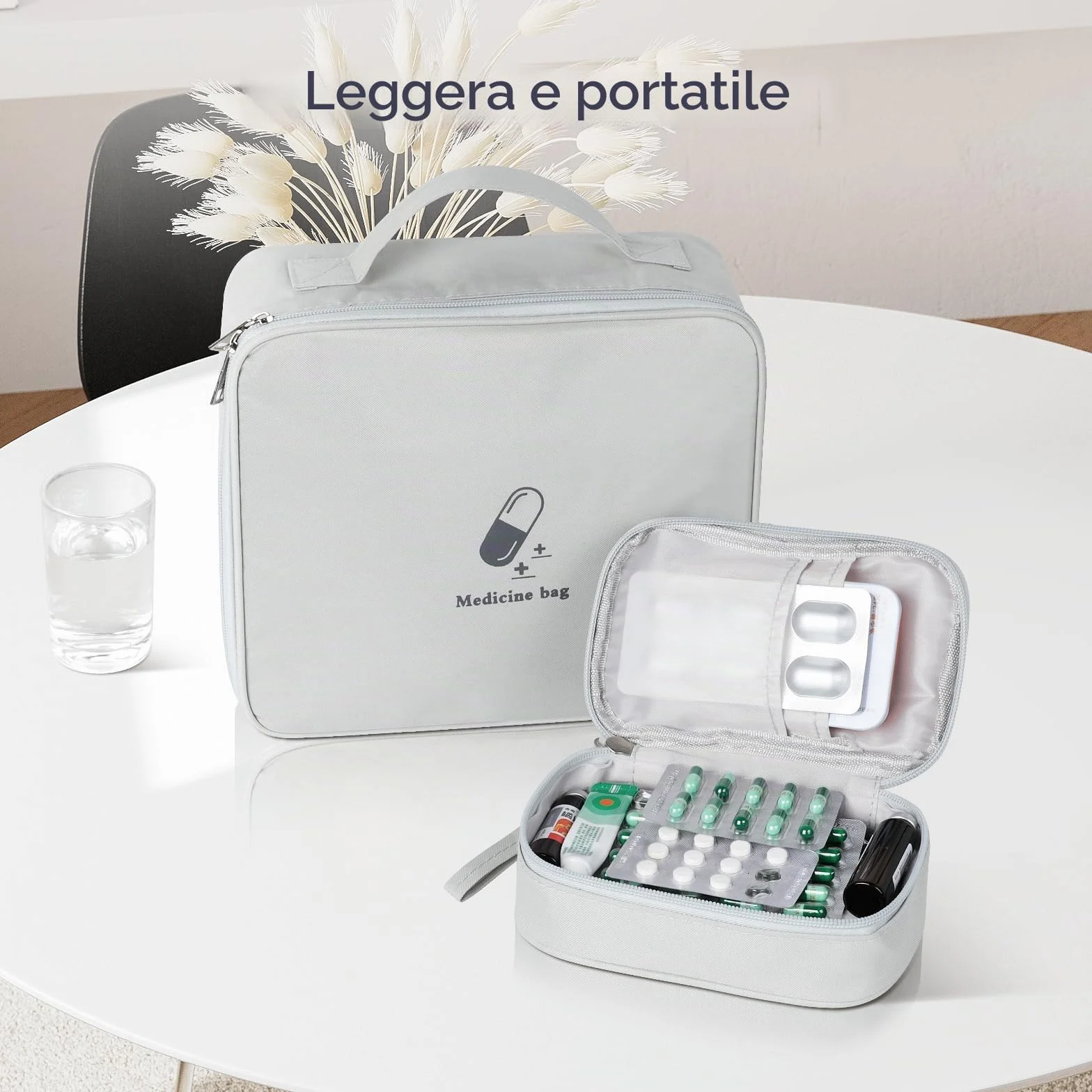 AiQInu Borsa Pronto Soccorso Viaggio 2 Pezzi Impermeabile Kit Medico Vuota Alta Capacità Portatile
