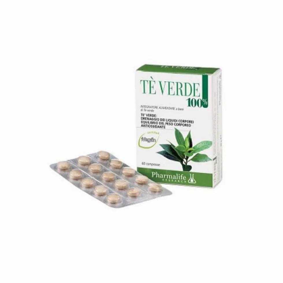Pharmalife Tè Verde 100%, 60 Compresse