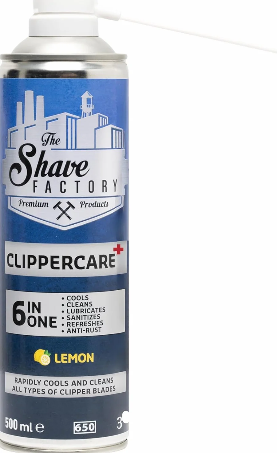 THE SHAVE FACTORY Clippercare Spray 6 in 1 500 ml Spray di manutenzione per tosaerba