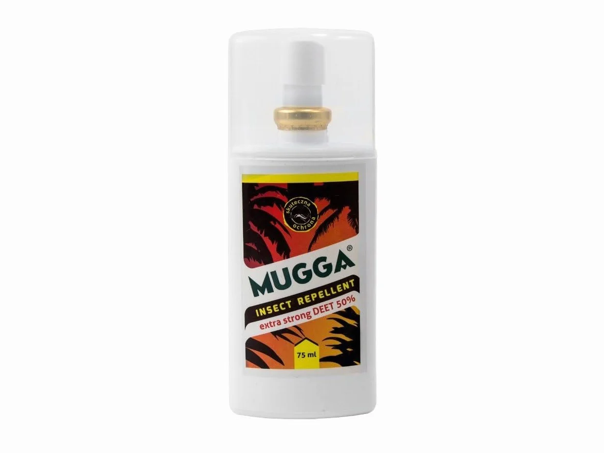 Mugga Spay Repellente per Insetti 75 ml 50% Extra Strong Anti Zanzare