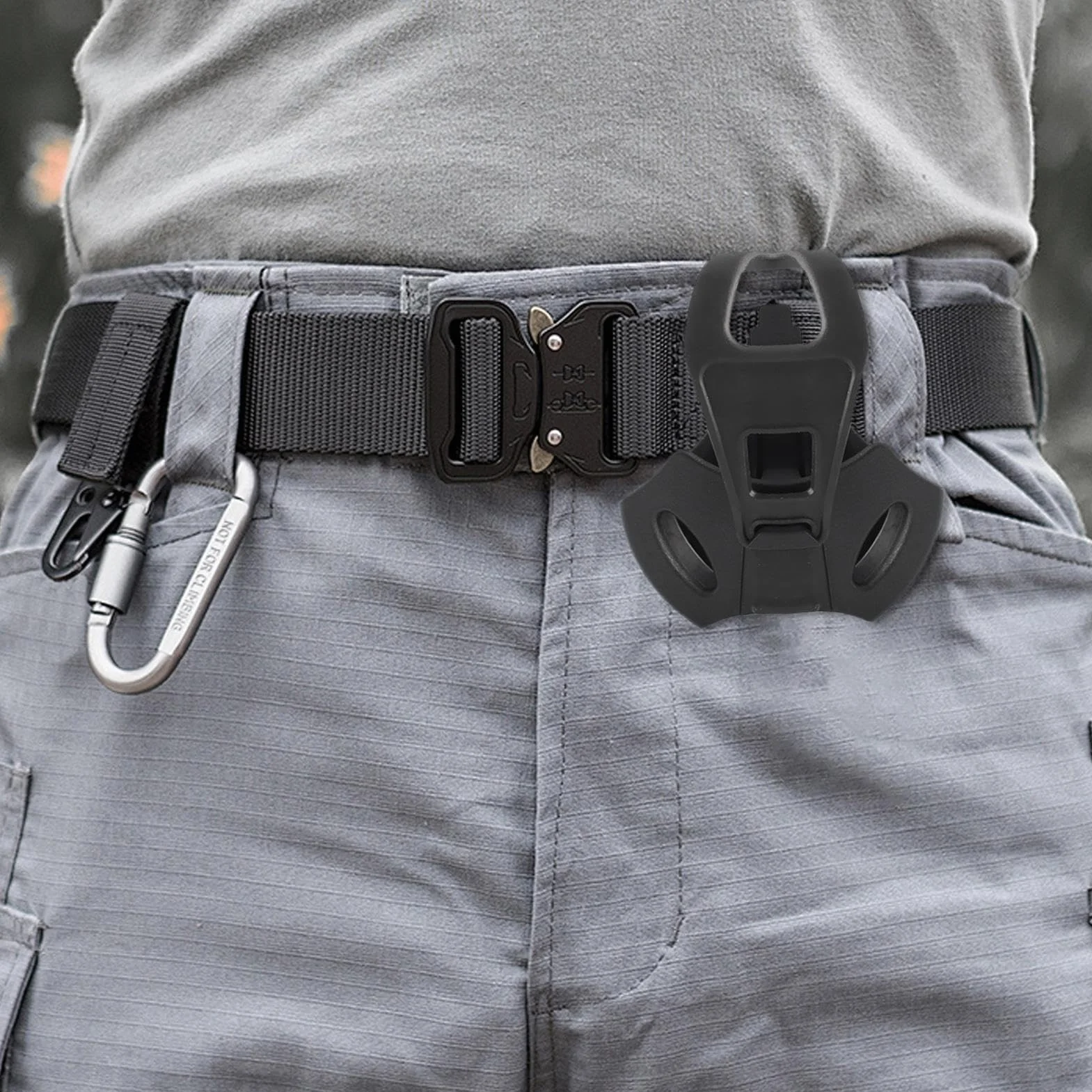 Generisch Custodia manette per cintura - Borsa fondina con clip posteriore a rilascio rapido