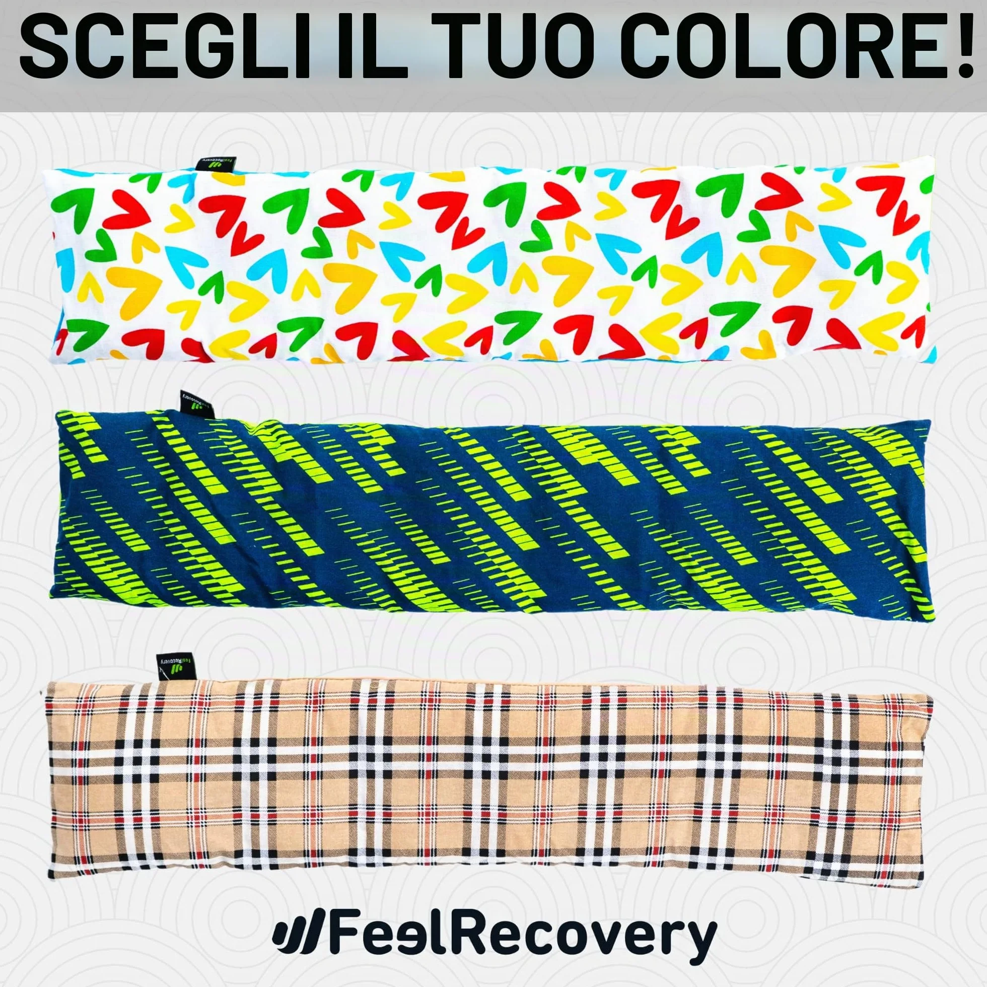 Cuscino Termico Cervicale - Cuscino per Microonde Riscaldante per Collo (60x15 cm) - Scaldacollo per la Nuca e Spalle con Federa Esterna Lavabile in Cotone 100% e Fiori di Lavanda